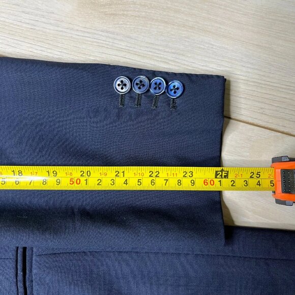 Doriani Milano Men's Navy Blue Notch Lapel Two-Button Blazer Jacket Size 38 US - Picture 13 of 16